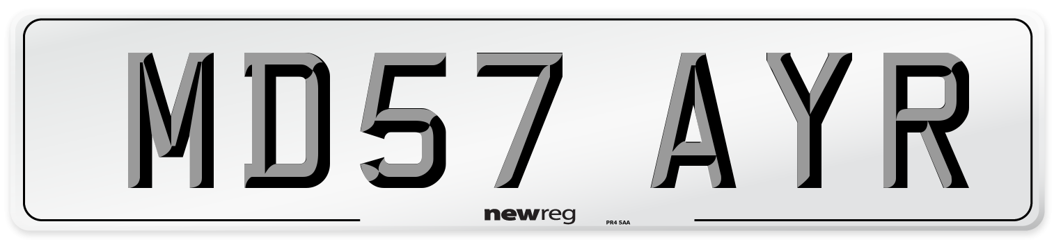 MD57 AYR Number Plate from New Reg